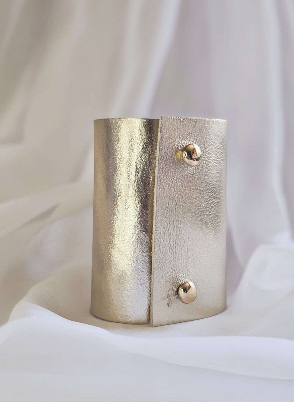 • golden leaf • leather cuff